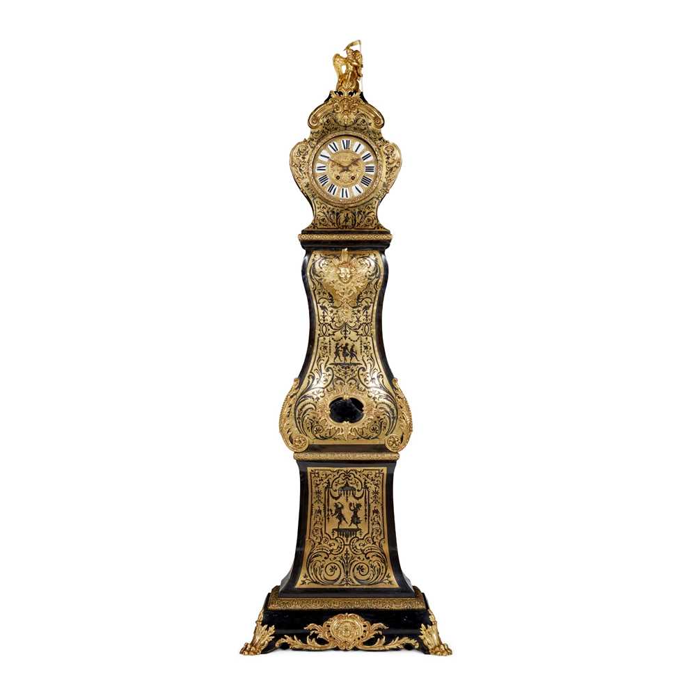 Appraisal: Y LOUIS XIV STYLE EBONISED TORTOISESHELL AND BRASS BOULLE MARQUETRY