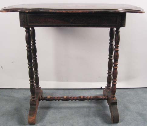 Appraisal: A th C Floral and Grain Painted Table having a