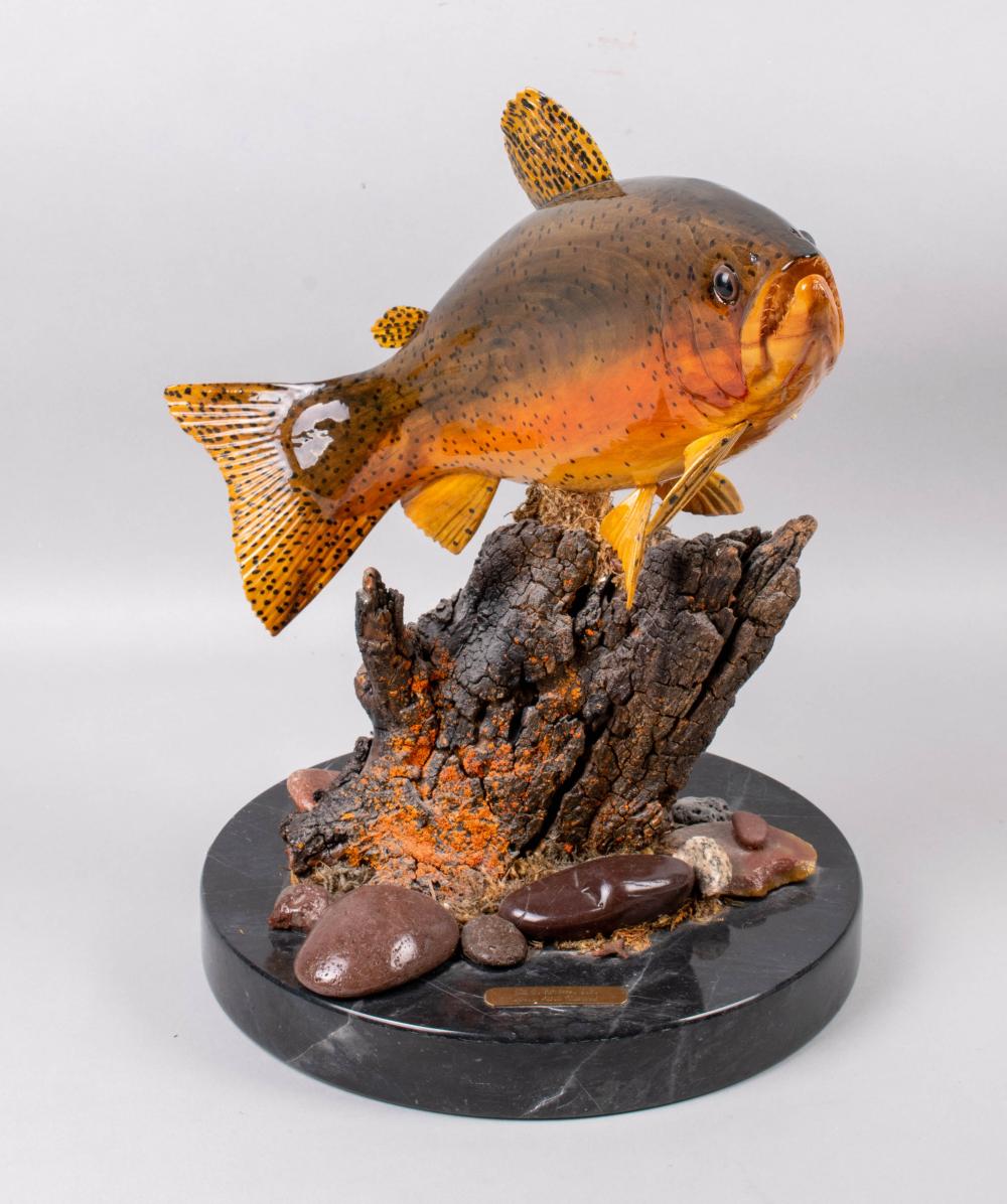 Appraisal: SNAKE RIVER CUTTHROAT TROUT SCULPTURE BY GILL O SANDERS M