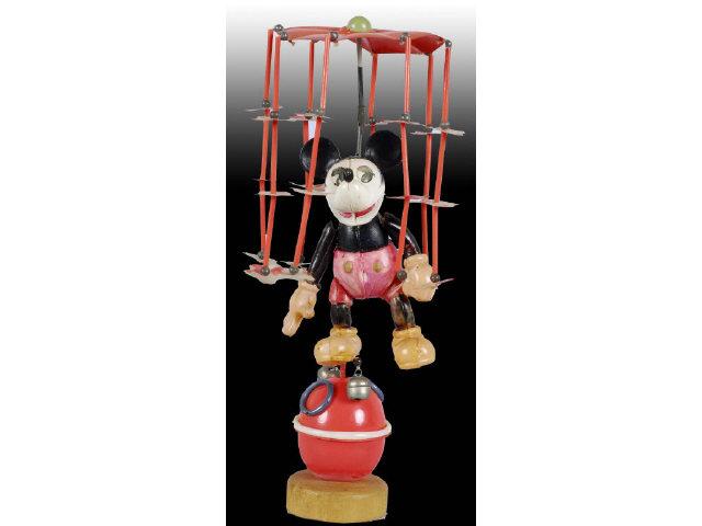 Appraisal: Walt Disney Celluloid Mickey Whirligig Box Description Early s Working