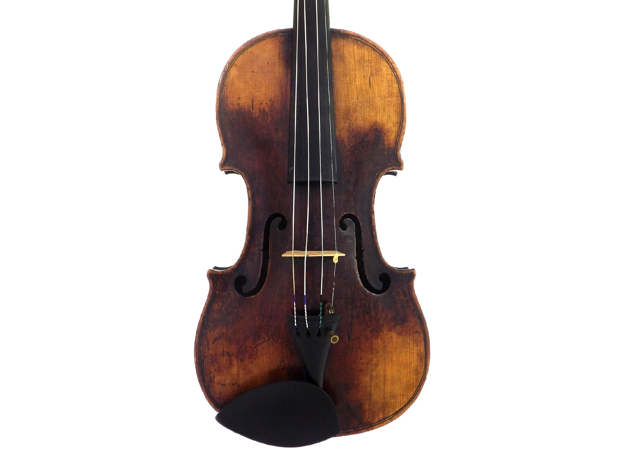 Appraisal: Interesting old violin labelled Thomas Hulinzky the two piece back