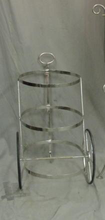 Appraisal: Steel Tea Cart From a Long Island location Dimensions h