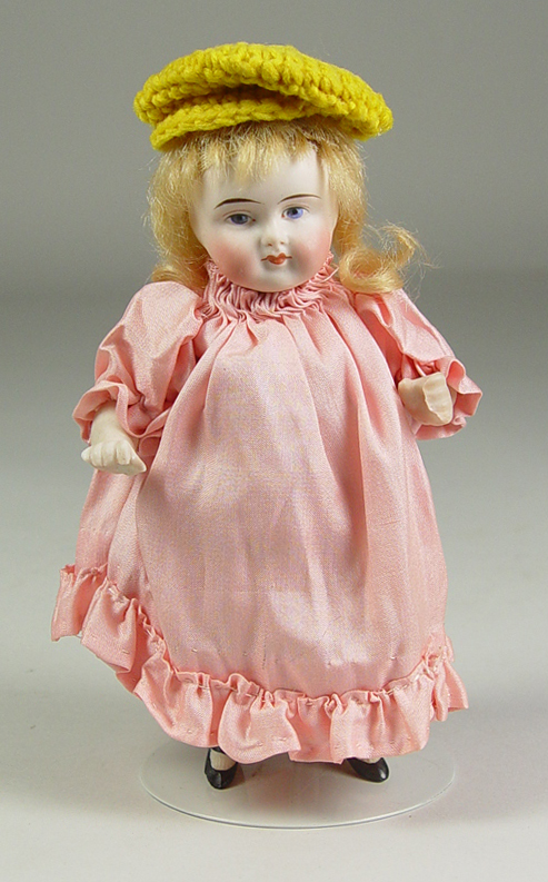 Appraisal: German All-Bisque Girl Blue painted eyes single stroke brow closed