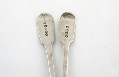 Appraisal: Ten matched William IV Fiddle pattern teaspoons initialled W S