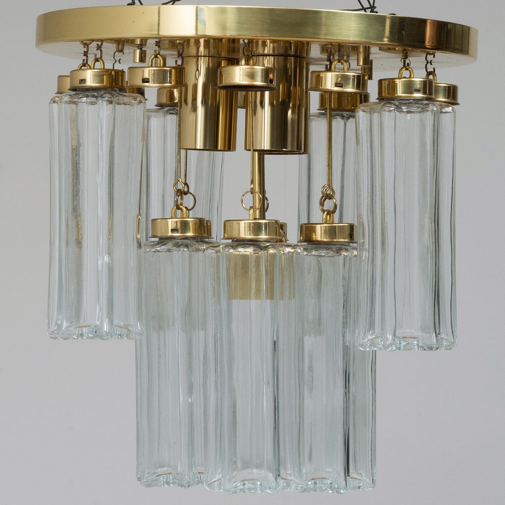 Appraisal: Limburger Brass and Glass ' ' Chandelier in the Manner