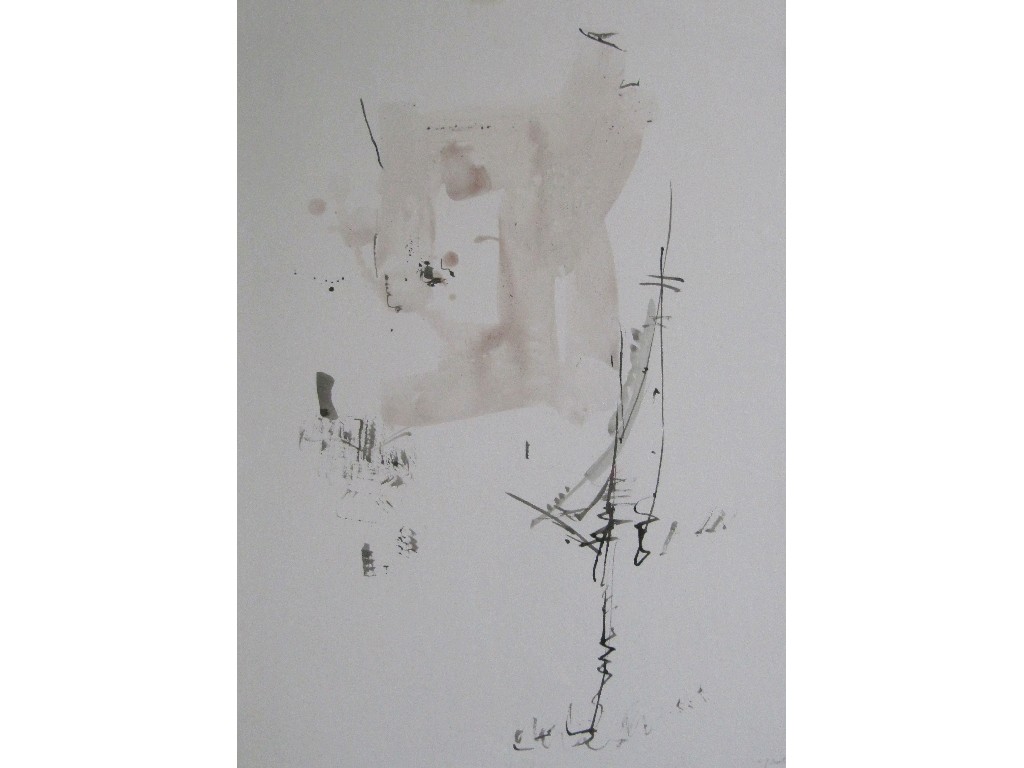 Appraisal: WILLIAM JOHNSTONE - Watercolour brush drawing signed in pencil x