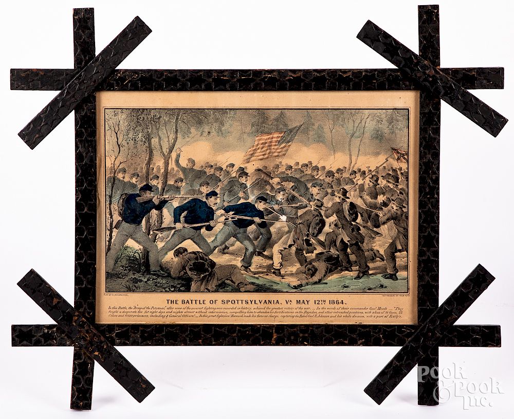 Appraisal: Two Currier Ives Civil War color lithographs Exclusive on Bidsquare