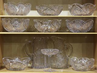 Appraisal: lot of Group of cut crystal table articles consisting of