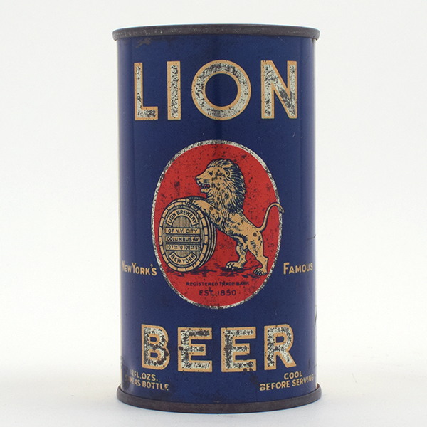 Appraisal: Lion Beer Opening Instruction Flat Top - Reference USBC -