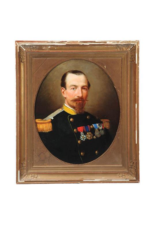 Appraisal: PORTRAIT OF A EUROPEAN OFFICER ATTRIBUTED TO SCROLDIN EUROPEAN MID