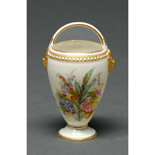 Appraisal: A Royal Worcester Cartage violet vase painted to either side