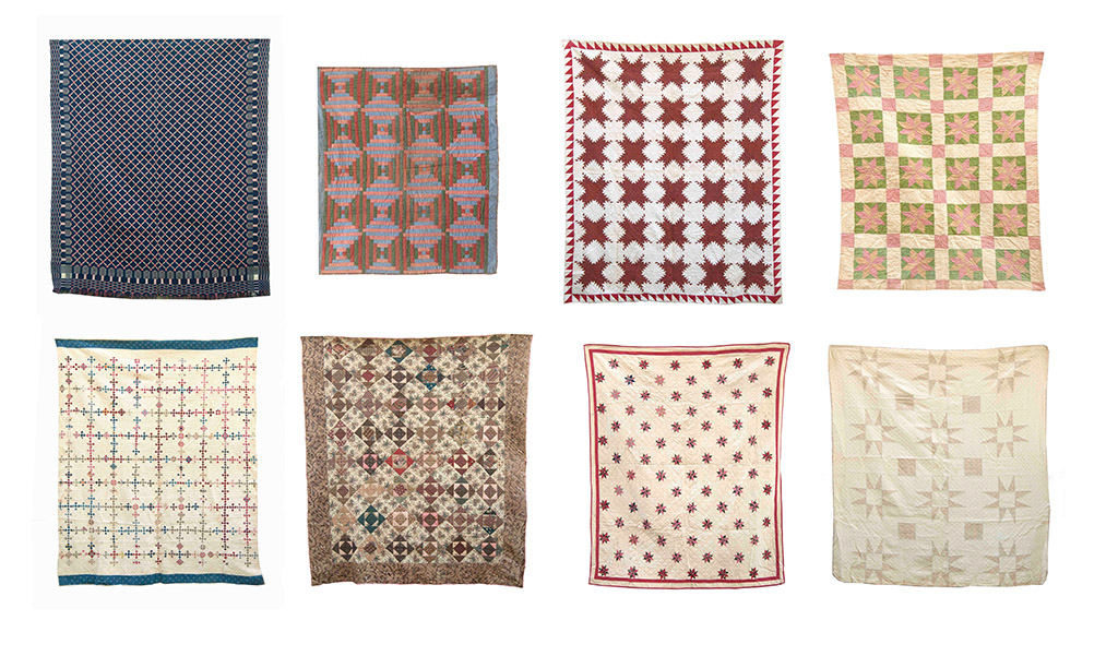 Appraisal: EIGHT ASSORTED LATE TH EARLY TH CENTURY QUILTS AND ONE