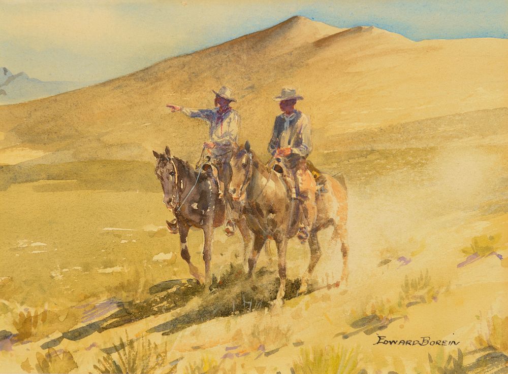 Appraisal: Edward Borein - Riders in the Desert Edward Borein -