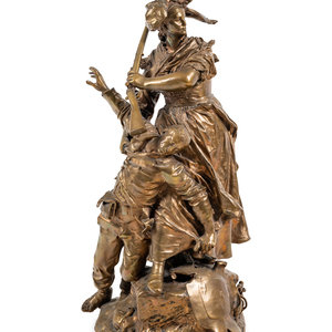 Appraisal: Marius-Jean-Antonin Merci French - Quand m me circa gilt bronze