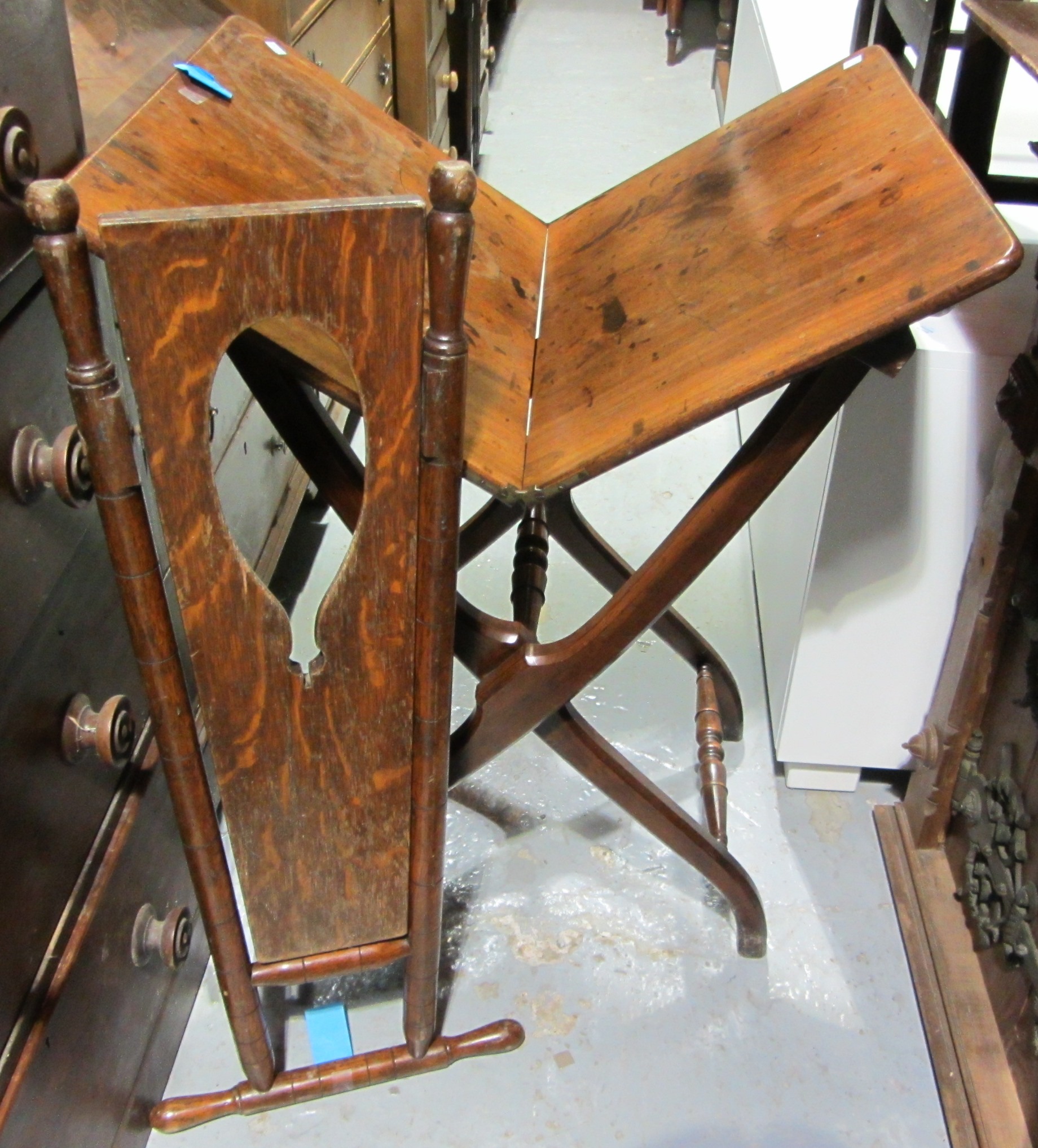 Appraisal: A th century mahogany coaching table and an oak boot