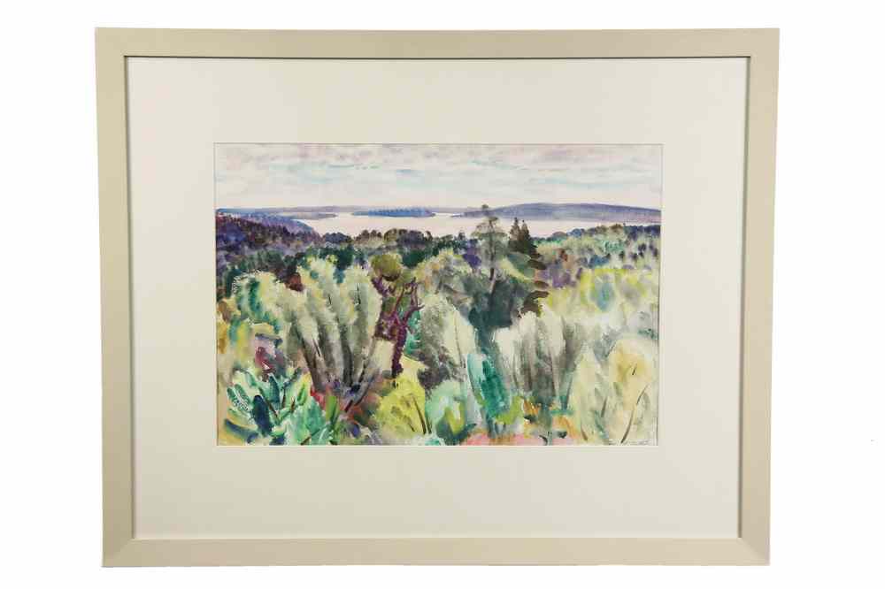 Appraisal: WATERCOLOR - 'Brush Patterns' by Carl Gordon Cutler MA -