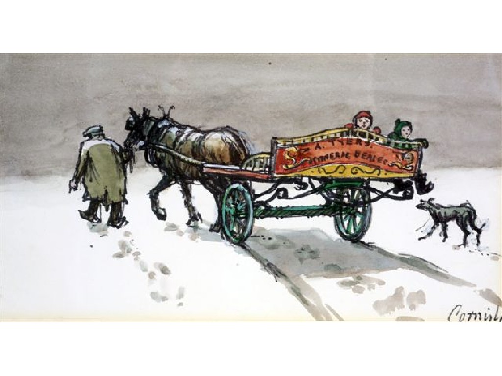 Appraisal: NORMAN CORNISH b THE COUP CART signed lower right ink