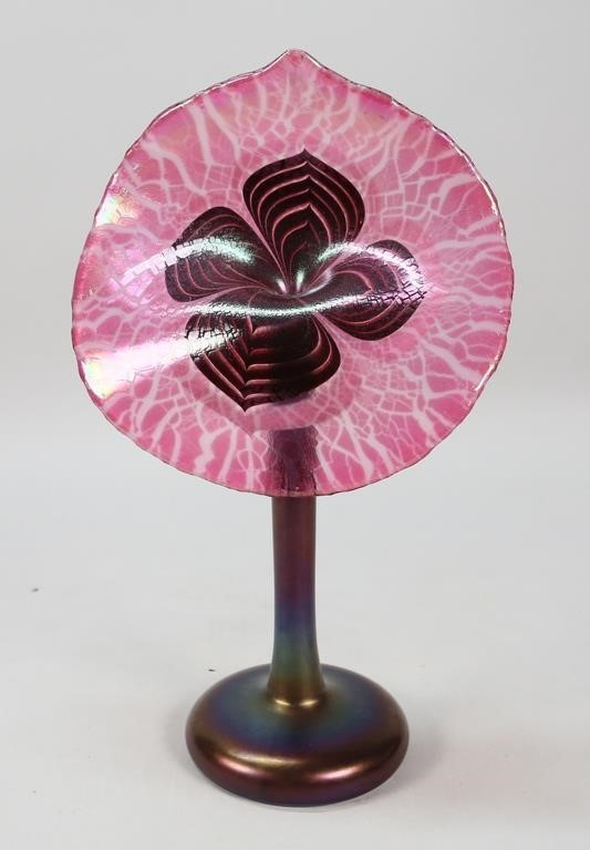 Appraisal: STEVE CORREIA JACK IN THE PULPIT ART GLASS VASESteve Correia