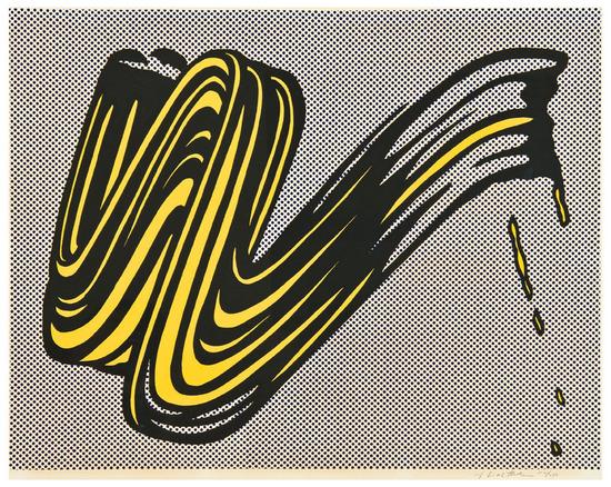 Appraisal: Roy Lichtenstein - Brushstroke C II Silkscreen printed in colors