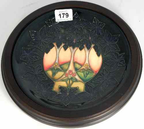 Appraisal: Moorcroft Wall Plaque decorated with Art Noveau Landscape Design in