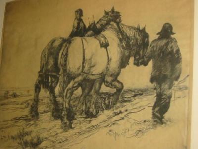 Appraisal: F C JONES The Days End etching signed in the