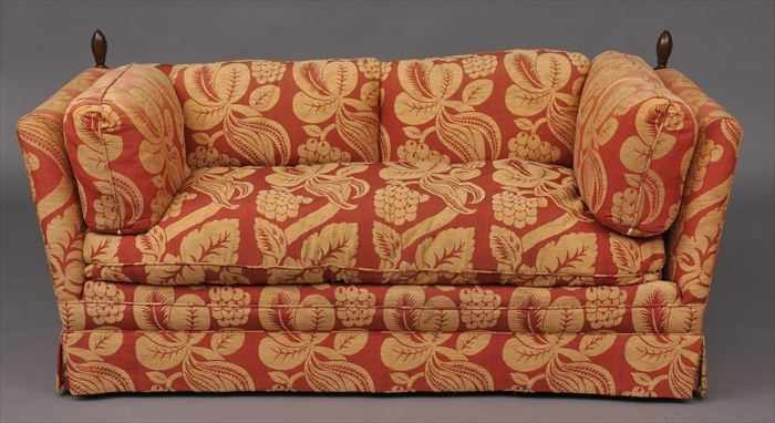 Appraisal: KNOLE-TYPE UPHOLSTERED SOFA in x ft x in