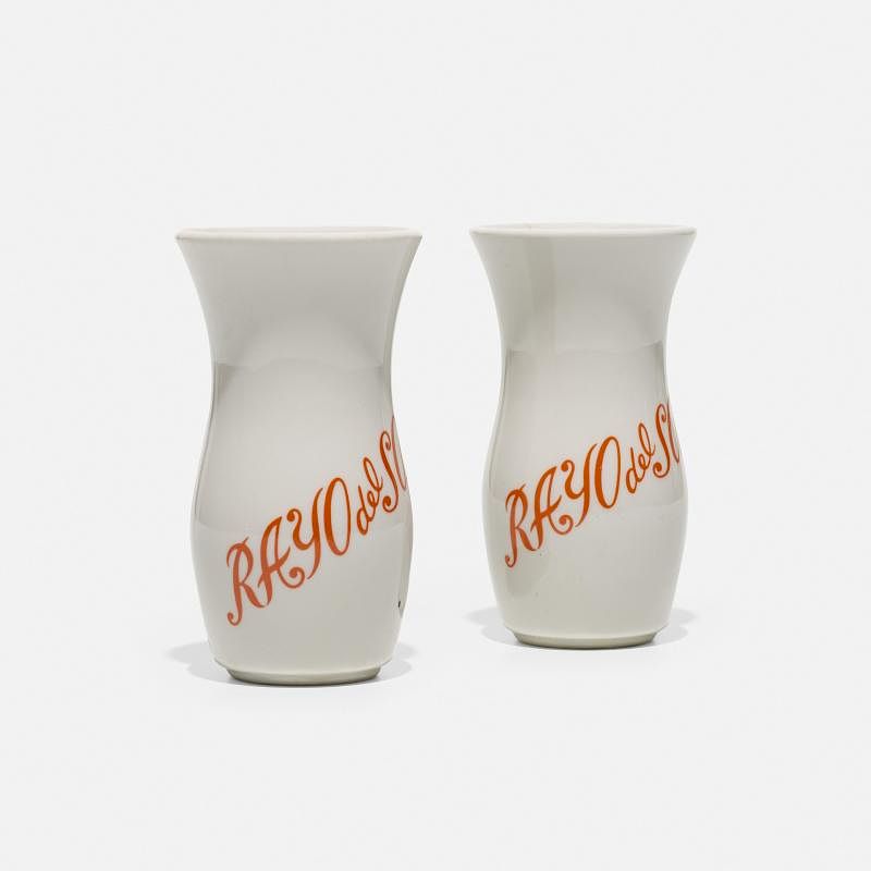 Appraisal: Alexander Girard vases from La Fonda del Sol pair Alexander