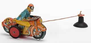 Appraisal: Round-About Racer Japan Stone mid-twentieth century Tin litho motorcycle toy