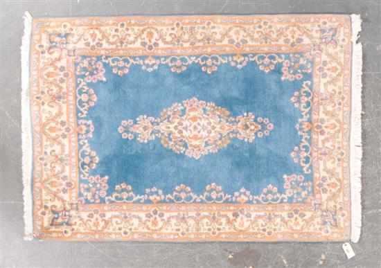 Appraisal: Kerman medallion rug Iran circa x Estimate - Good condition