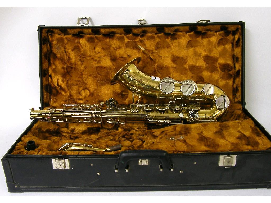 Appraisal: Corton gold lacquered tenor saxophone no case