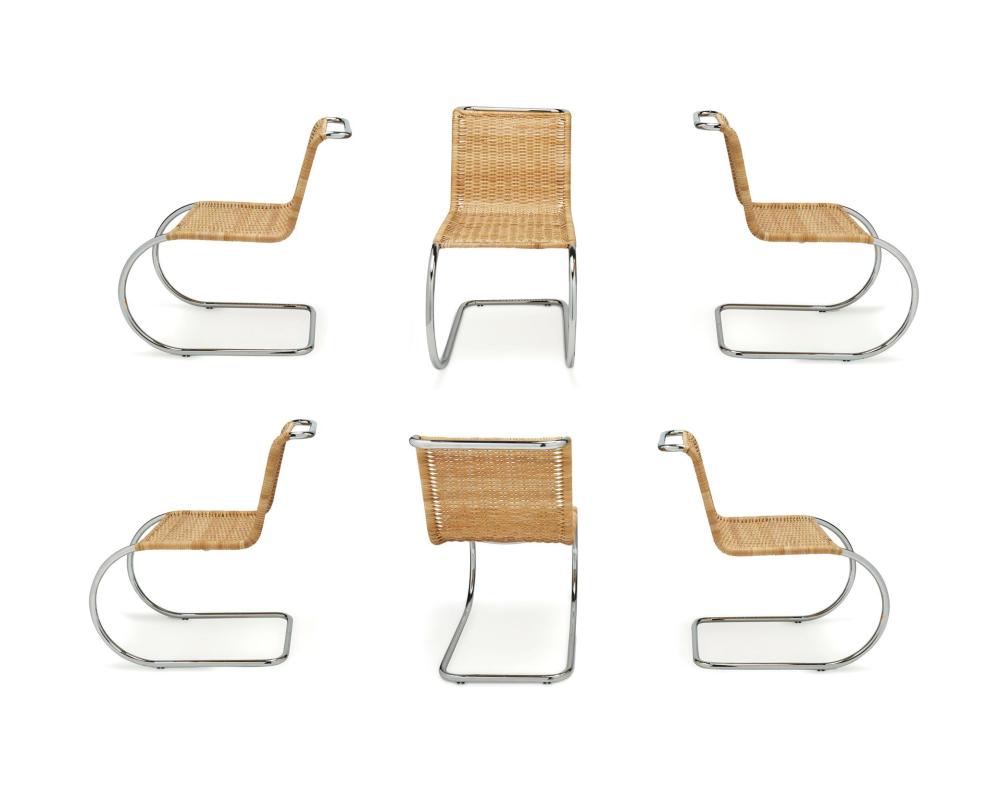 Appraisal: A set of Ludwig Mies Van Der Rohe-style chairs st