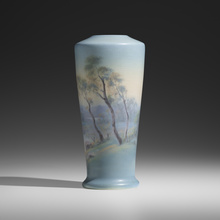 Appraisal: Fred Rothenbusch for Rookwood Pottery Scenic Vellum vase USA glazed