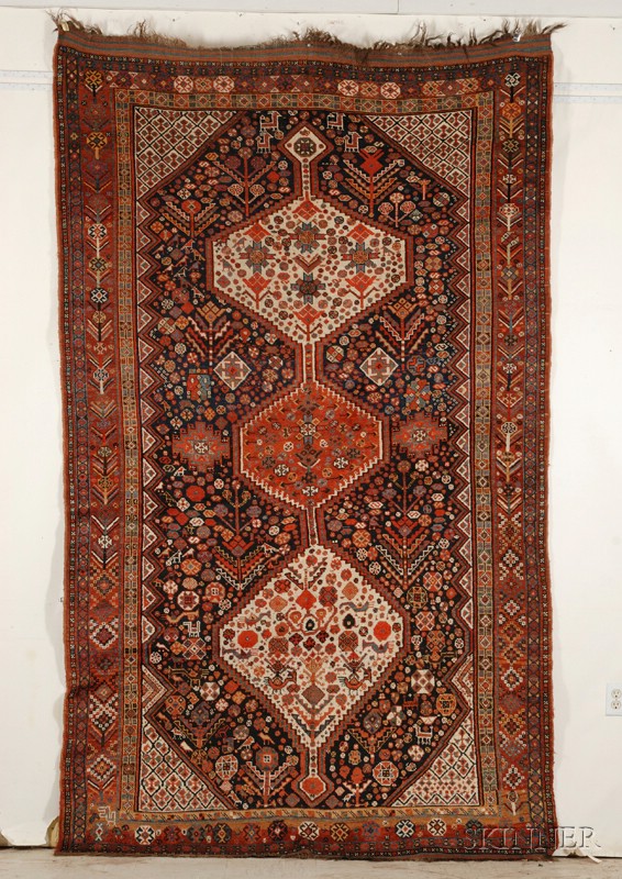 Appraisal: Khamseh Rug Southwest Persia early th century slight wear to