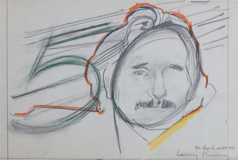 Appraisal: LARRY RIVERS - EARL MCGRATH AT Pencil and pastel on