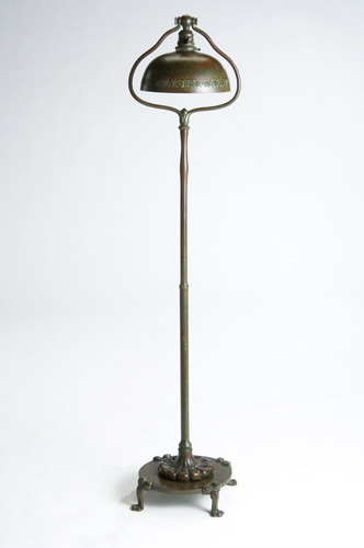 Appraisal: TIFFANY STUDIOS Floor lamp in bronze and glass the harped