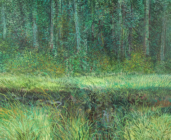 Appraisal: Gabor Peterdi Hungarian - Forest Wetland Signed Peterdi and dated