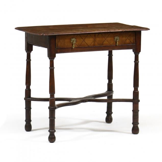 Appraisal: ENGLISH JACOBEAN INLAID OAK WRITING TABLE th century rectangular top