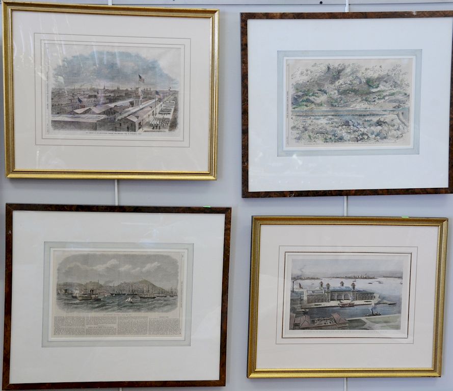 Appraisal: Fifteen Frank Leslie's illustrated newspaper framed and matted having Donald