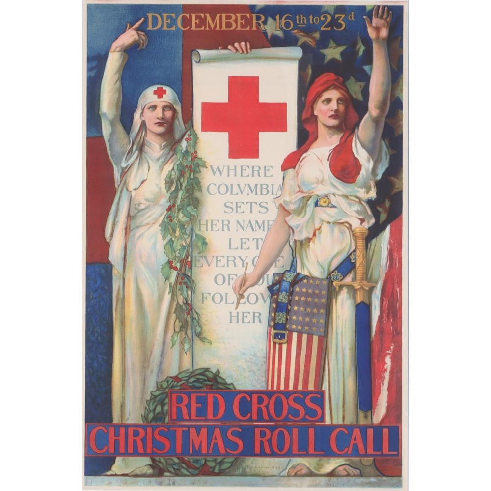 Appraisal: WW POSTER RED CROSS CHRISTMAS ROLL CALL DECEMBER TH TO