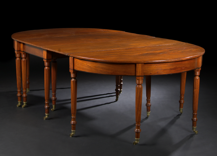 Appraisal: Regency Mahogany Dining Table first quarter th century the ovoid