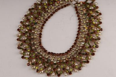 Appraisal: An elaborate costume necklace the variously cut and coloured 'stones'