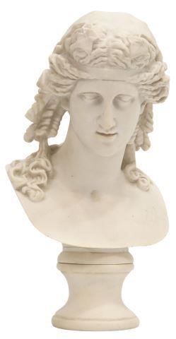 Appraisal: English Neoclassical cultured marble bust Ariadne signed in cast Dilettante