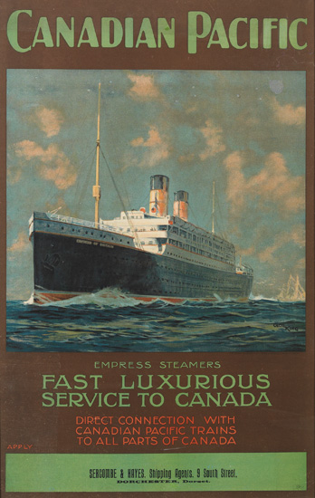 Appraisal: CECIL KING - CANADIAN PACIFIC FAST LUXURIOUS SERVICE TO CANADA