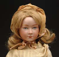 Appraisal: - CHARACTER DOLL Shoulderhead doll marked F at base of