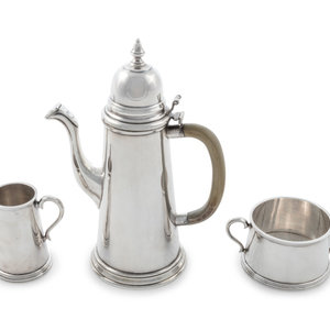 Appraisal: An Irish Silver Three-Piece Coffee Service Royal Irish Silver Co