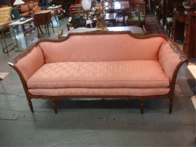 Appraisal: Neoclassical Style Upholstered Sofa Dimensions x x