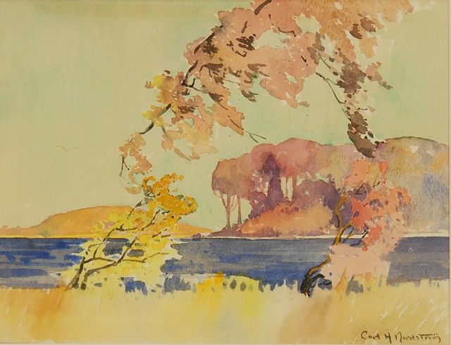 Appraisal: CARL HAROLD NORDSTROMAmerican - Autumn riverscape Signed lower right Carl