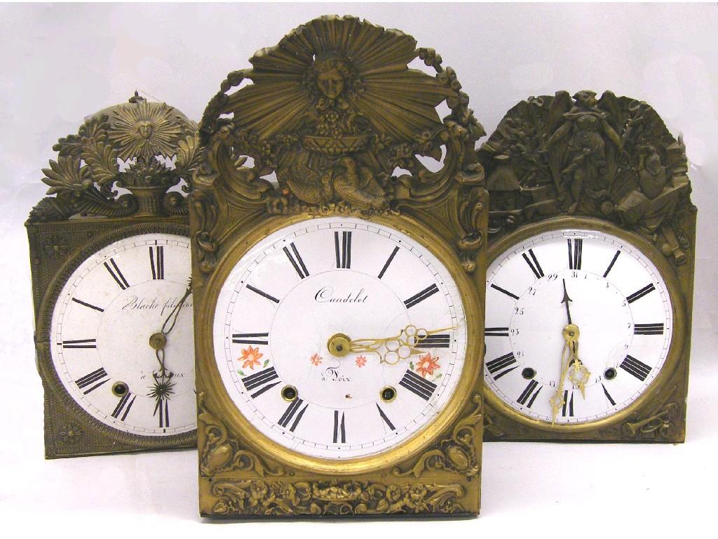 Appraisal: French mahogany two train mantel clock the Japy Freres movement