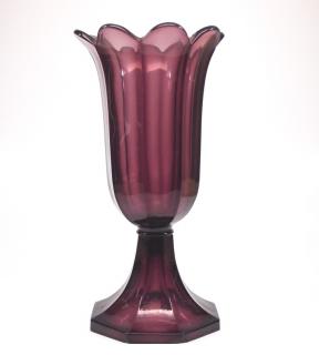 Appraisal: Pattern A mid th century pressed glass Tulip vase New