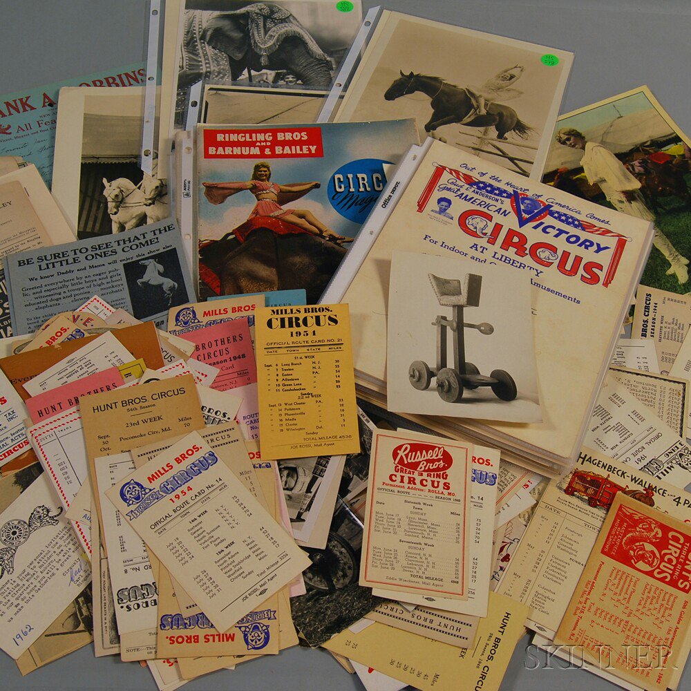 Appraisal: Small Group of Assorted Circus Ephemera early to mid- th